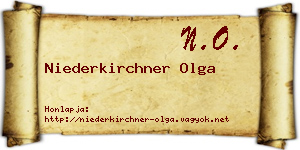 Niederkirchner Olga névjegykártya
