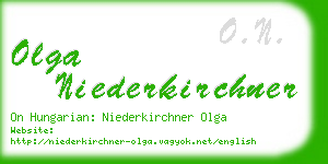 olga niederkirchner business card